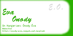 eva onody business card