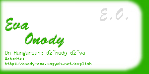 eva onody business card